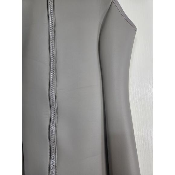SKIMS Rubberized Scuba Swim Mock Neck Gray Chalk Dress NWT, Women's Medium - Picture 7 of 13